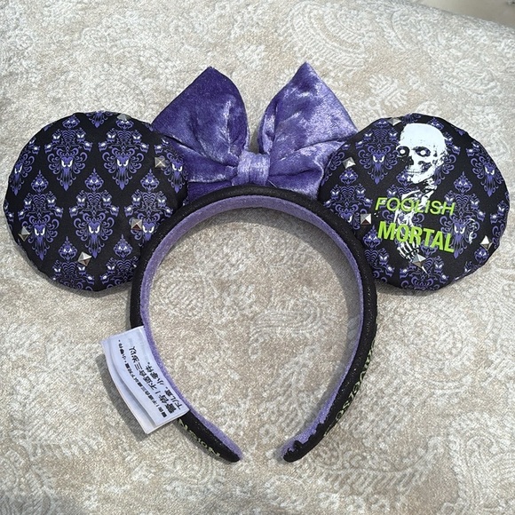 Disney Parks Haunted Mansion Madame Leota Wallpaper Minnie Mouse Ears Headband - Picture 11 of 15